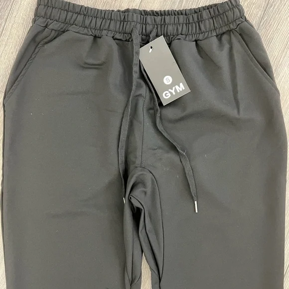 Men’s NEW Small GYM Black Jogger Pants - Picture 3 of 9